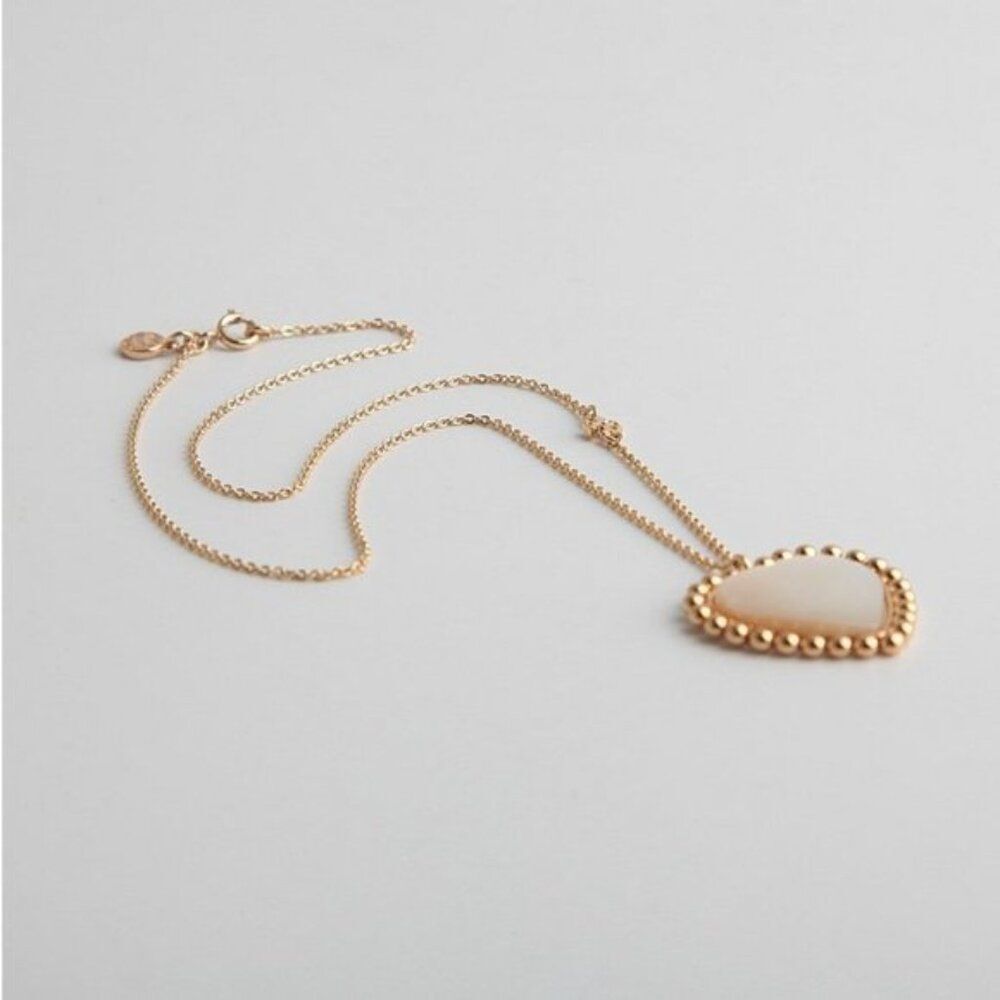 NEW! Tory Burch Gold 'Mother of Pearl' Heart Necklace - Picture 5 of 8